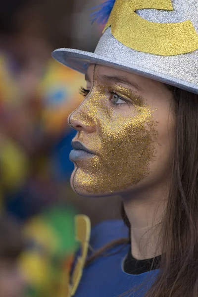 LOULE, PORTUGAL - FEB 2018: Colorful Carnival (Carnaval) Parade — Stock Photo, Image