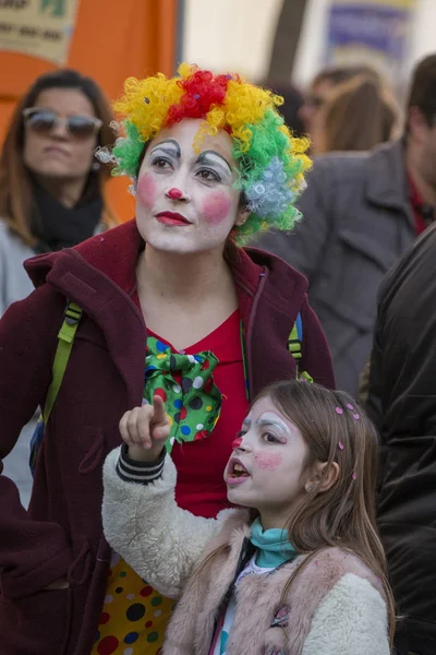 Loule Portugal Feb 2018 Colorful Carnival Carnaval Parade Festival Participants — Stock Photo, Image