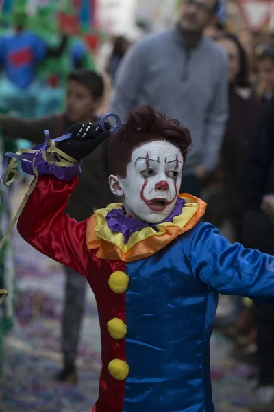 Loule Portugal Février 2018 Carnaval Coloré Carnaval Participants Festival Parade — Photo