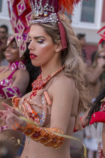 Loule Portugal Feb 2018 Festa Carnaval Colorido Cidade Loulé Portugal — Fotografia de Stock