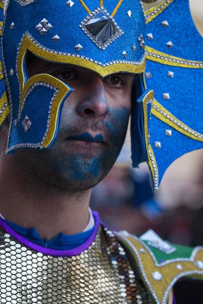 Loule Portugal Feb 2018 Carnaval Colorido Desfile Festival Participantes Ciudad — Foto de Stock