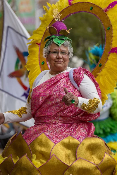 Loule Portugalia Luty 2018 Kolorowy Karnawał Karnawał Parada Uczestników Festiwalu — Zdjęcie stockowe