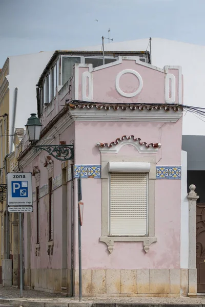 Petit Bâtiment Portugais Étroit Sur Ville Faro Portugal — Photo