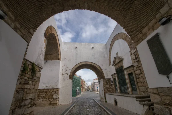 View Historical Arch Faro City Portugal — Stock Photo, Image