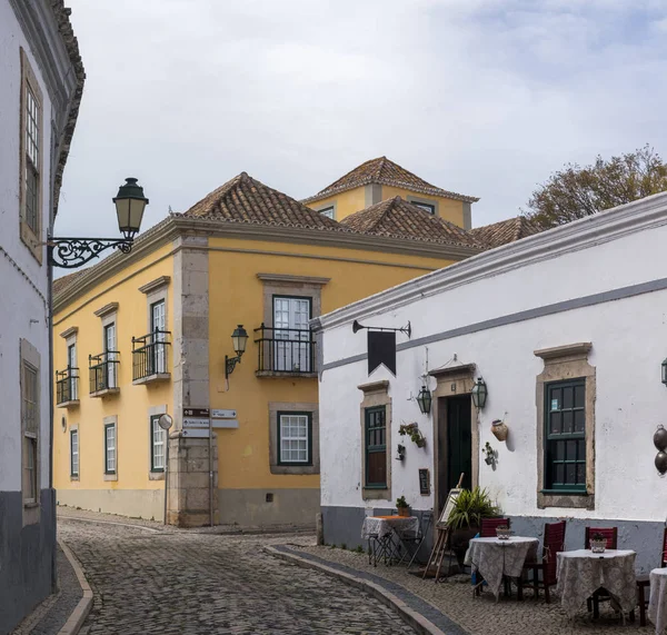 Widok Typowych Ulic Mieście Faro Portugalii — Zdjęcie stockowe