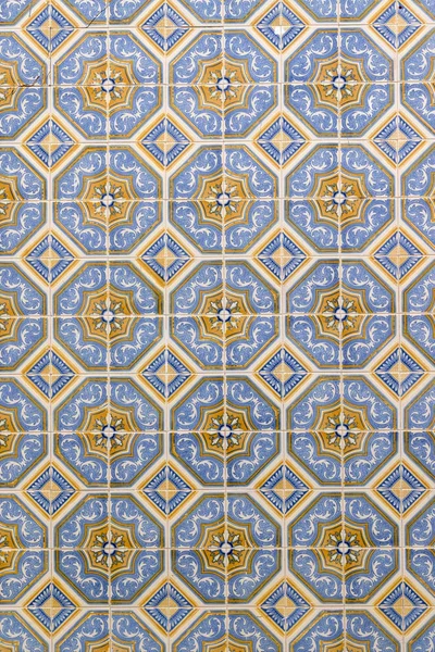 Bela Vista Azulejo Azulejos Parede Padrão — Fotografia de Stock