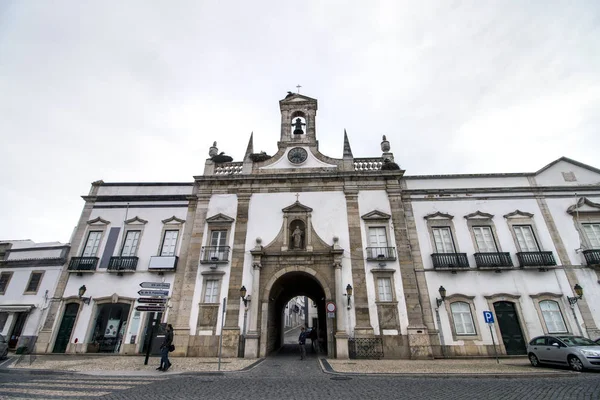 Main Entrance Historical Downtown Faro City Portugal — Stock Photo, Image