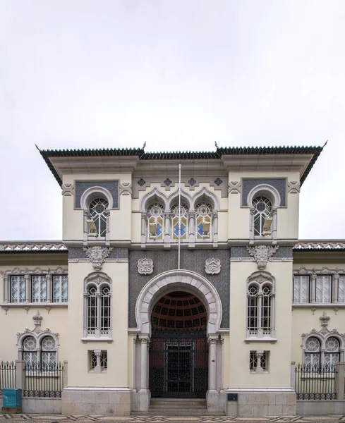 Faro Portugal Março 2018 Belos Detalhes Edifício Banco Portugal Localizado — Fotografia de Stock