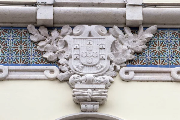 Faro Portugal 4Th March 2018 Beautiful Details Bank Portugal Building — Stock Photo, Image