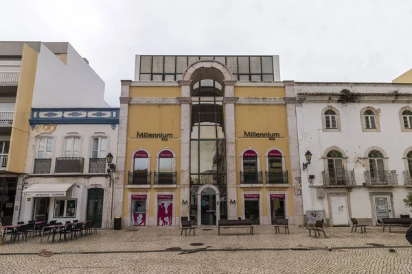 Faro Portugalia Marca 2018 Widok Budynku Banku Millennium Bcp Znajduje — Zdjęcie stockowe