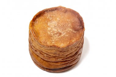 Beyaz bir arka plan üzerinde izole ünlü Portekizli folar pasta.