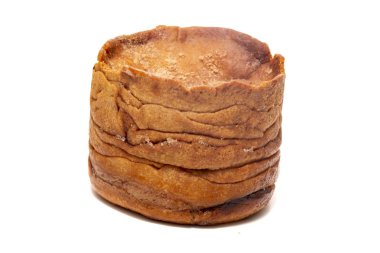 Beyaz bir arka plan üzerinde izole ünlü Portekizli folar pasta.