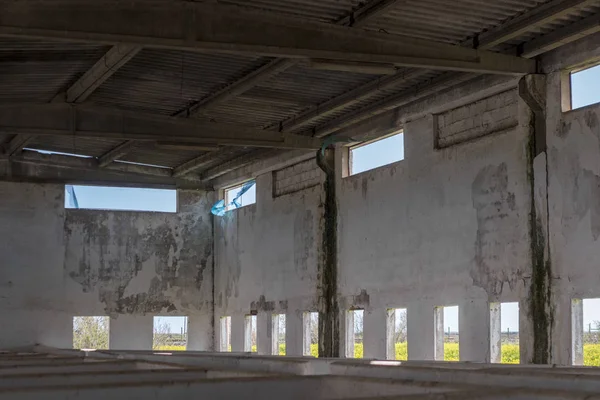 Vista Una Antigua Fábrica Abandonada Campo — Foto de Stock