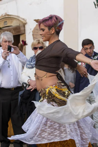 Medeltida artister på festivalen — Stockfoto