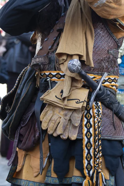 Close up roupa de soldado medieval — Fotografia de Stock