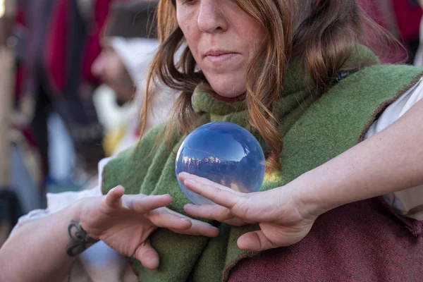 Artistas medievales en el festival — Foto de Stock