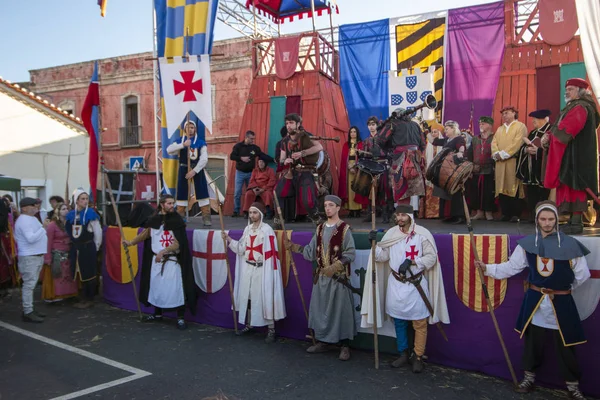 Medieval performers on festival — 스톡 사진