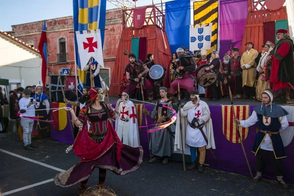 Interpreti medievali al festival — Foto Stock