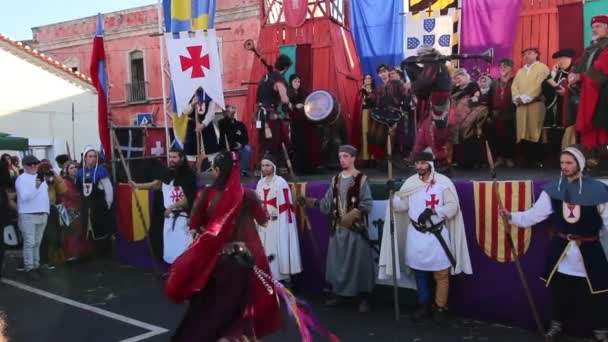 Interpreti medievali al festival — Video Stock