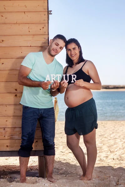 Pregnant happy couple — 스톡 사진