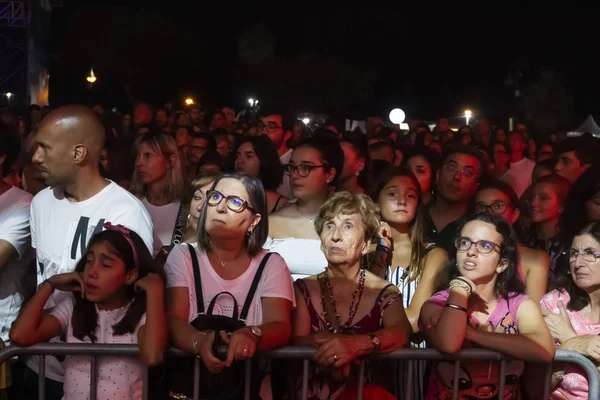 Audience guarda l'artista musicale al Festival — Foto Stock