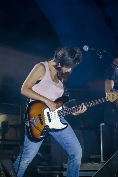 Linda Martini band performing on Music Festival — Stock Photo, Image