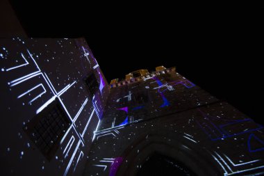 Soyut sanat ışığı kurulumu