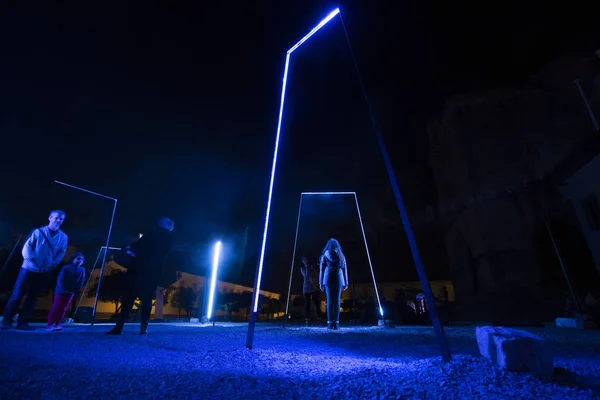 Abstract art light installation — Stock Photo, Image