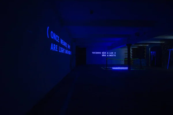 Abstract art light installation — 스톡 사진