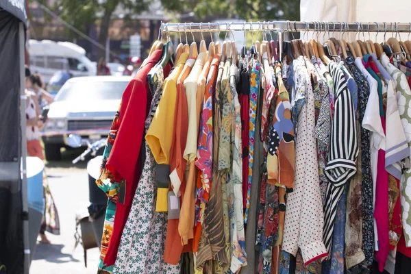 Clothes on hangers — Stock Photo, Image