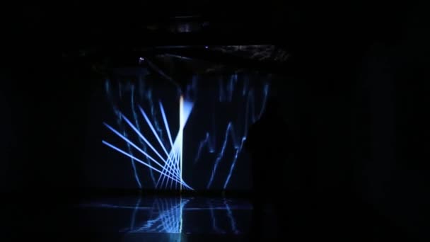 Abstrakte Kunst Lichtinstallation — Stockvideo