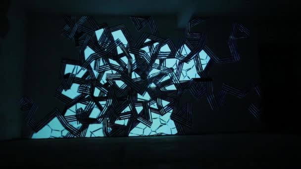 Abstrakte Kunst Lichtinstallation — Stockvideo