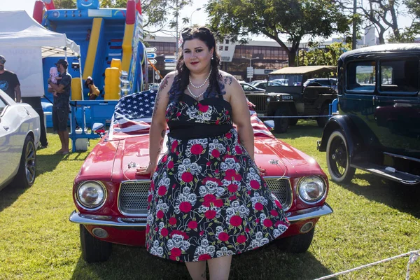 Display of vintage cars on show — Stock Photo, Image