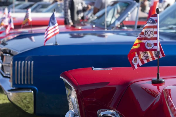 Display of vintage cars on show — Stock Photo, Image