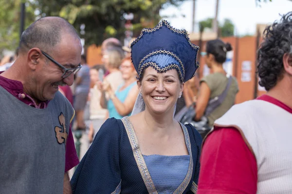 Średniowieczni wykonawcy na festiwalu — Zdjęcie stockowe