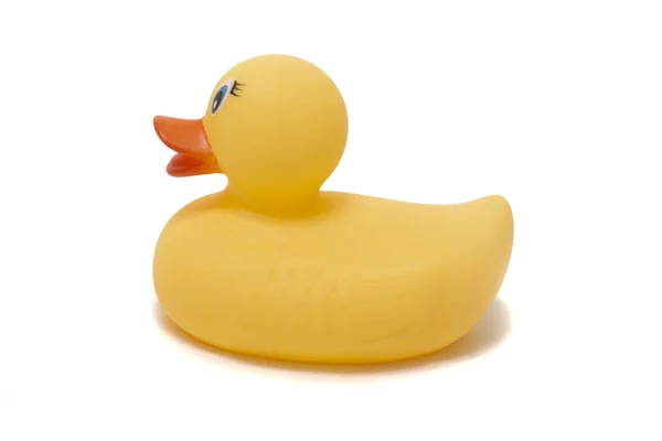 Lindo pato amarillo de plástico — Foto de Stock