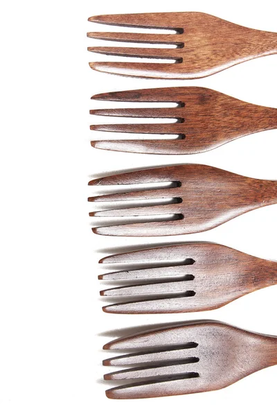 Tenedores y cucharas de madera — Foto de Stock