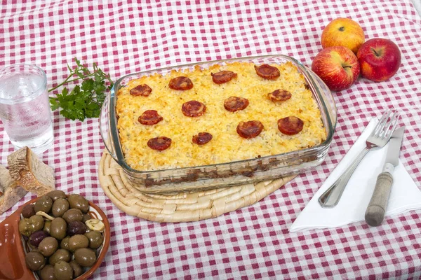 Arroz con pato y chorizo — Foto de Stock