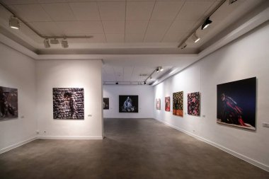 HUELVA, SPAIN - 22nd FEBRUARY, 2020: Photography exhibition Cecilia Paredes, 