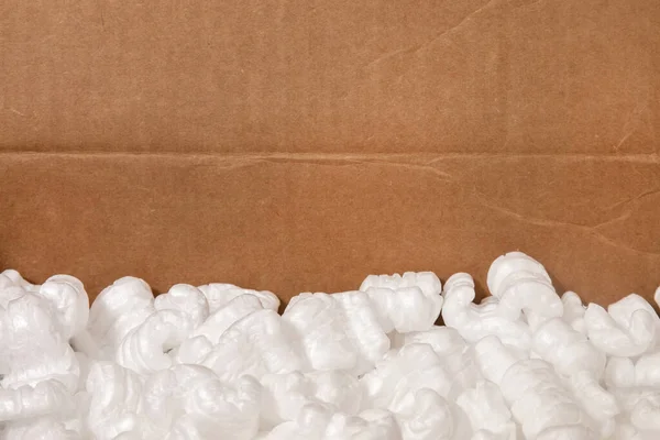 Verpackungsstücke Aus Polystyrol Oder Weißem Styropor Die Zur Minimierung Von — Stockfoto