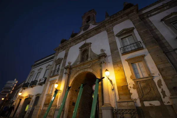 Belangrijkste Ingang Kerk Boog Oriëntatiepunt Stad Faro Portugal — Stockfoto