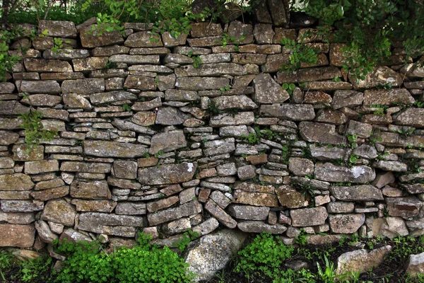 Traditional Slate Stone Wall Portuguese Countryside Algarve Region — Stock Photo, Image