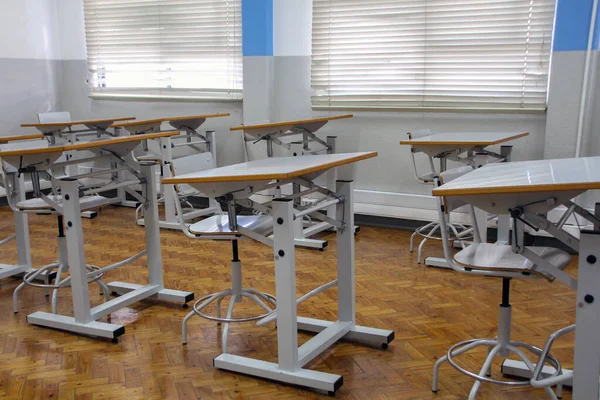 Vista Del Interior Del Aula Secundaria — Foto de Stock