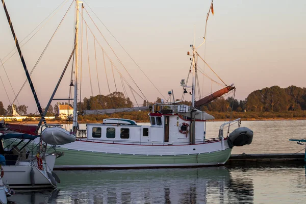 Utsikt Över Traditionell Portugisisk Fiskebåt Hamnen Vila Real Santo Antonio — Stockfoto