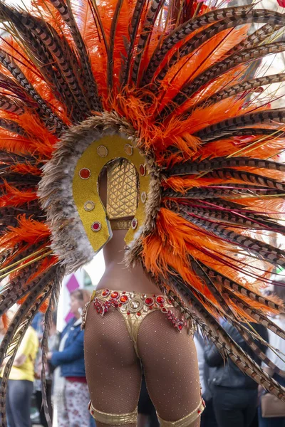 Colorful Carnival Carnaval Parade Festival Participants Loule City Portugal — Stock Photo, Image