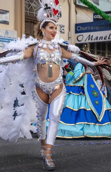 Loule Portugal Febrero 2020 Colorido Carnaval Carnaval Parade Festival Participantes —  Fotos de Stock