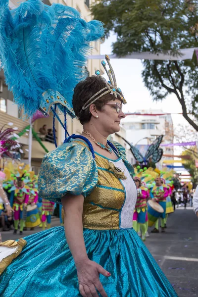 Loule Portugal Fevereiro 2020 Festa Carnaval Carnaval Participantes Desfile Cidade — Fotografia de Stock