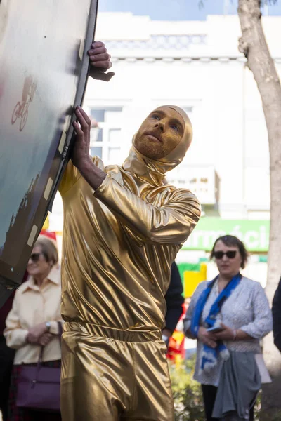 Loule Portugal Fevereiro 2020 Festa Carnaval Carnaval Participantes Desfile Cidade — Fotografia de Stock