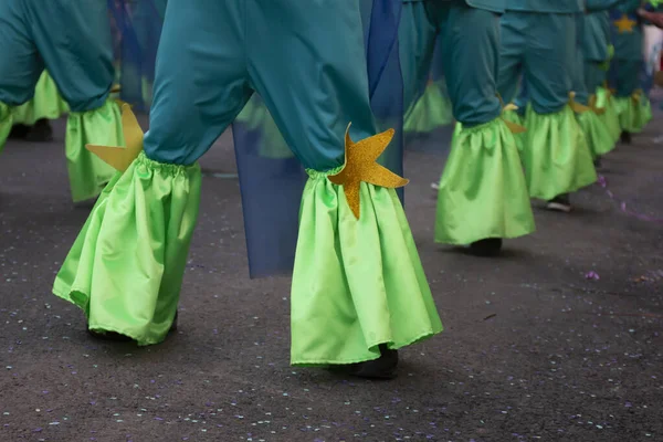 Loule Portugal Februari 2020 Färgglada Karneval Carnaval Paradfestivaldeltagare Loule Stad — Stockfoto