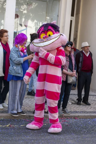 Loule Portugal February 2020 Colorful Carnival Carnaval Parade Festival Participants — Stock Photo, Image